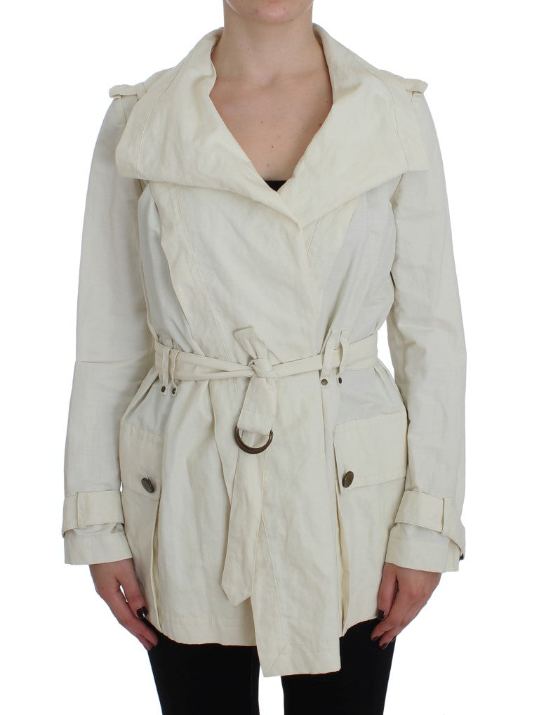 Veste trench portefeuille blanche élégante PLEIN SUD