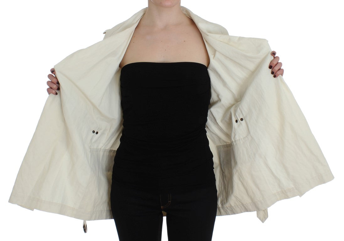 Chaqueta tipo gabardina blanca elegante de PLEIN SUD