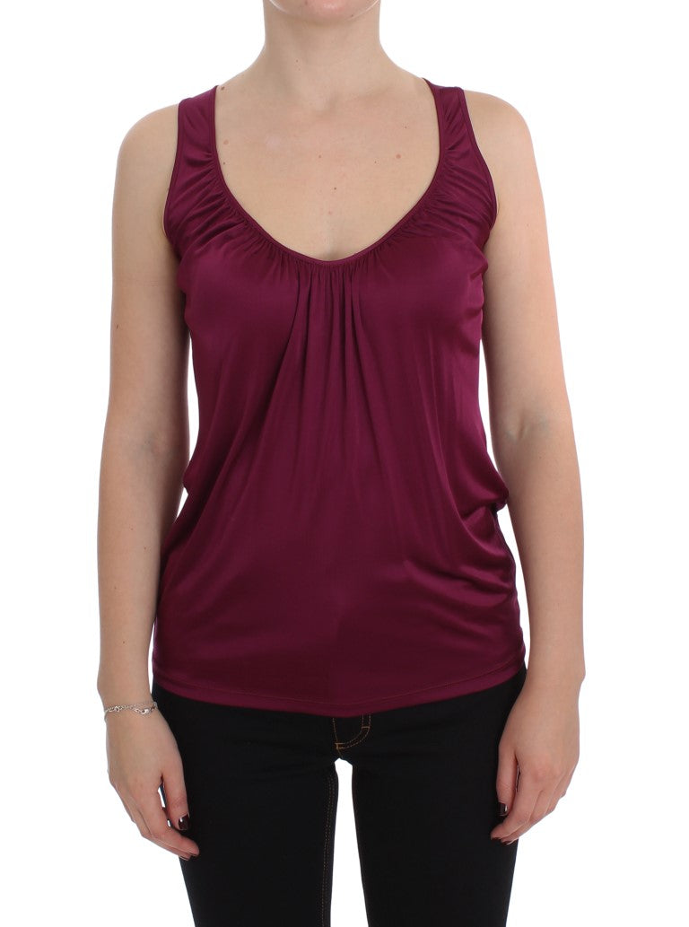 PLEIN SUD Chemisier camisole élégant en rayonne violette