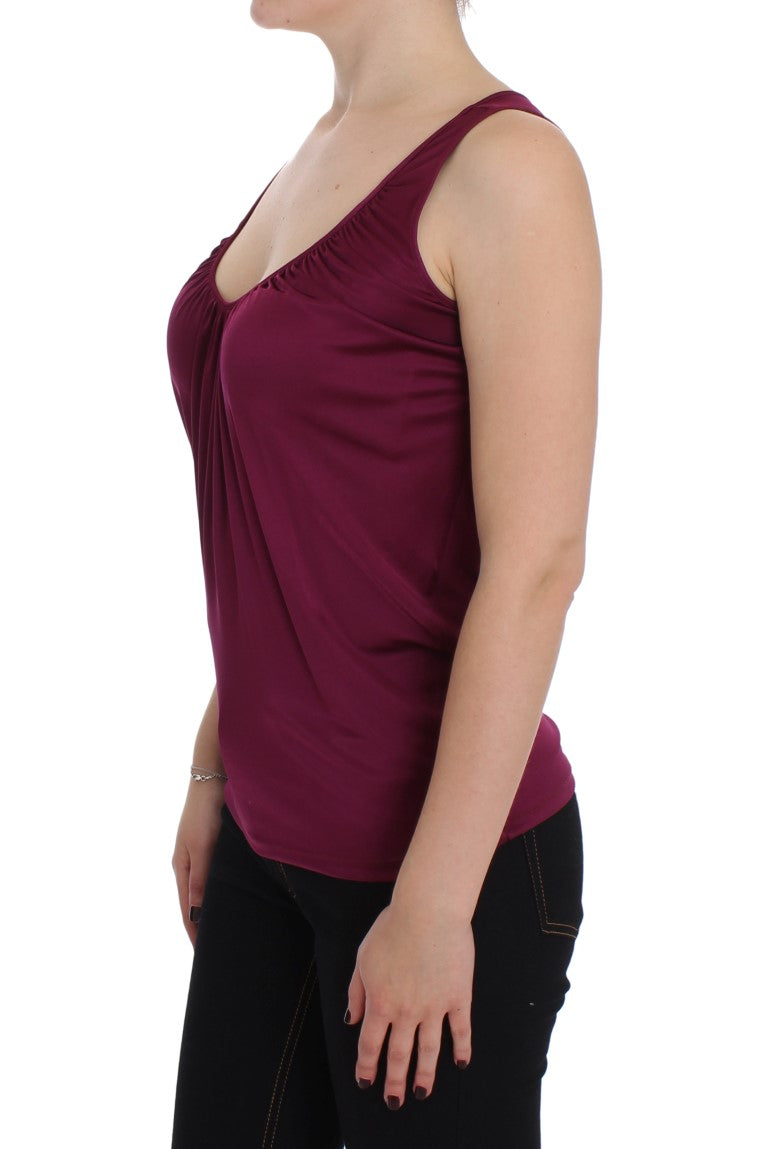 PLEIN SUD Chemisier camisole élégant en rayonne violette