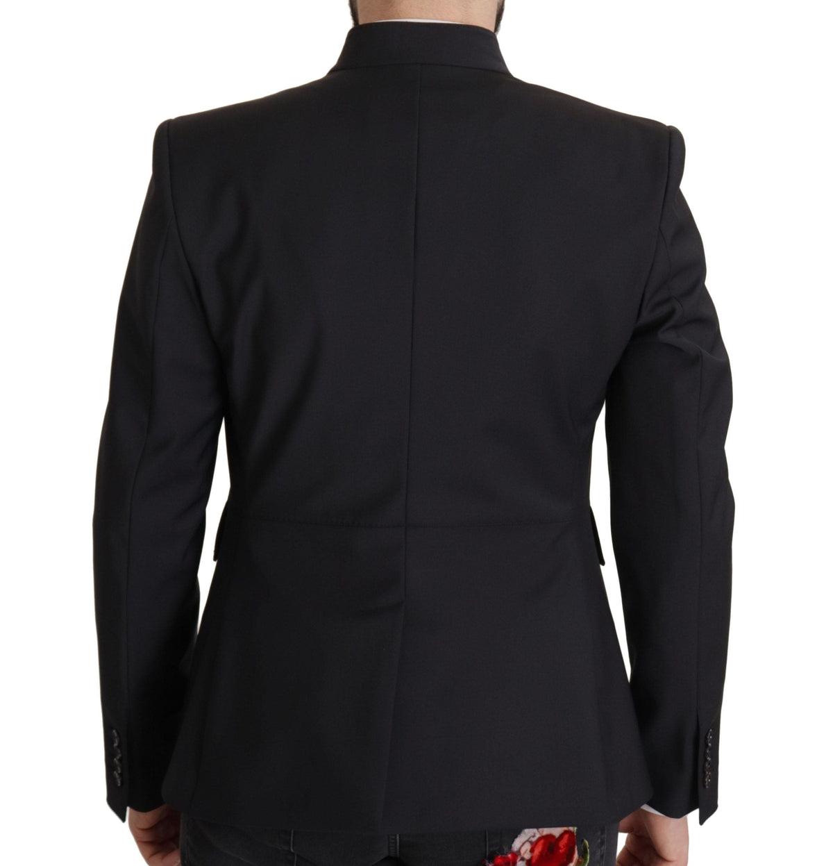 Blazer elegante de lana de botonadura sencilla de Dolce &amp; Gabbana