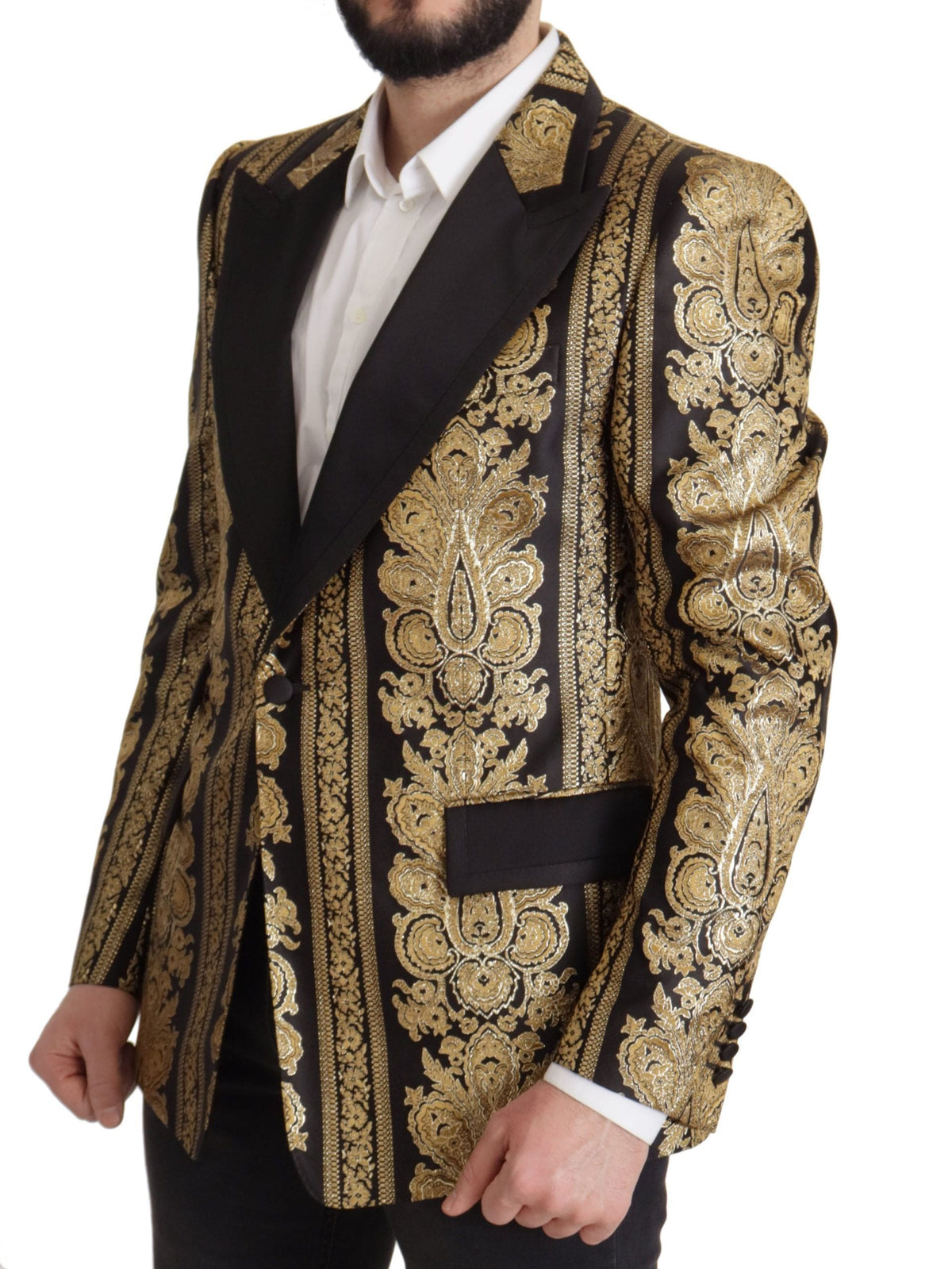 Blazer elegante de jacquard con botonadura sencilla de Dolce &amp; Gabbana