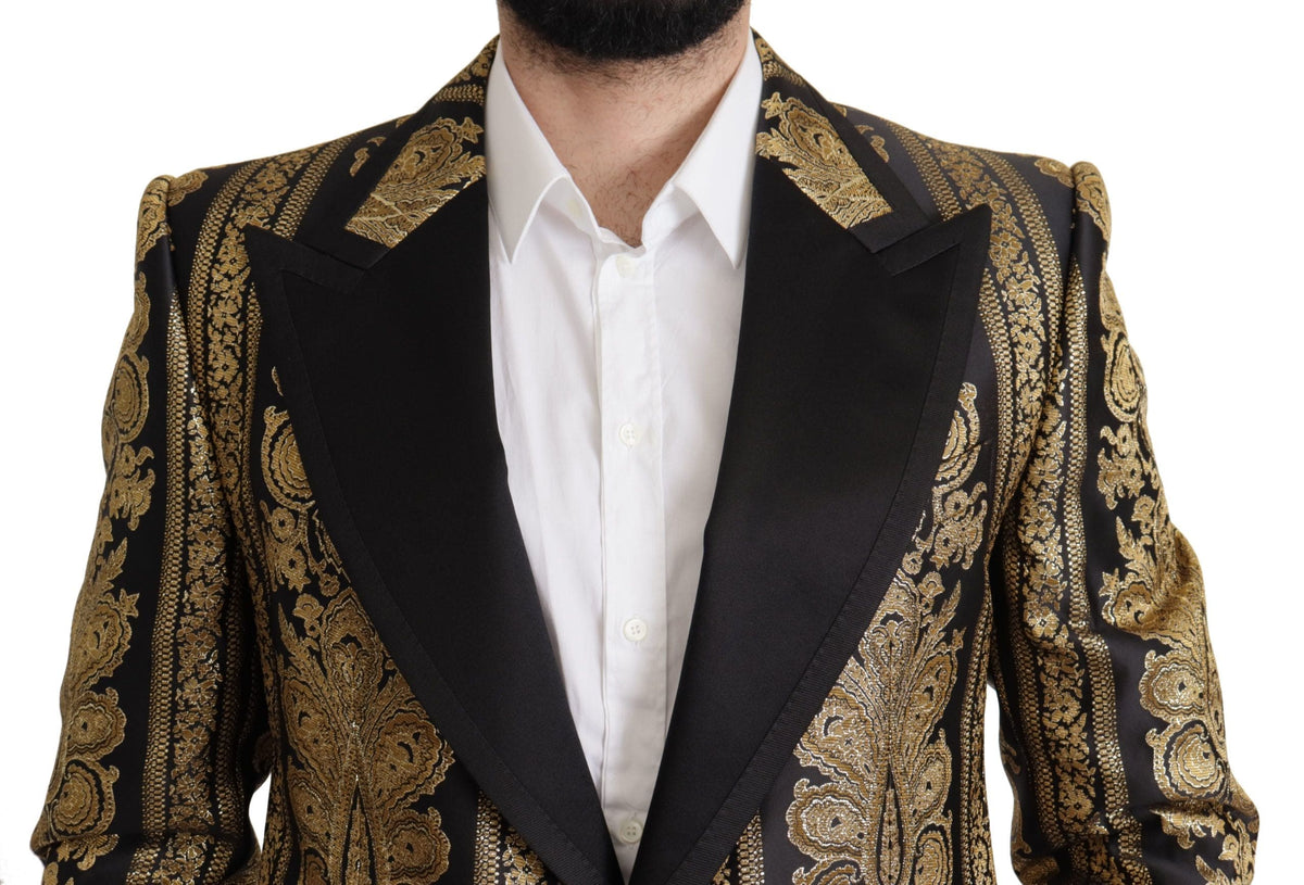 Blazer élégant en jacquard à boutonnage simple Dolce &amp; Gabbana