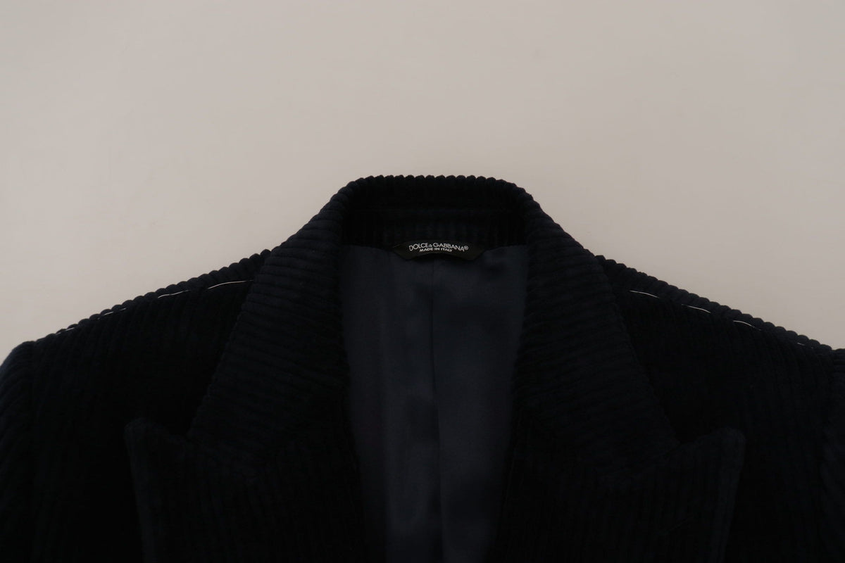 Veste cardigan longue en coton noir élégante Dolce &amp; Gabbana