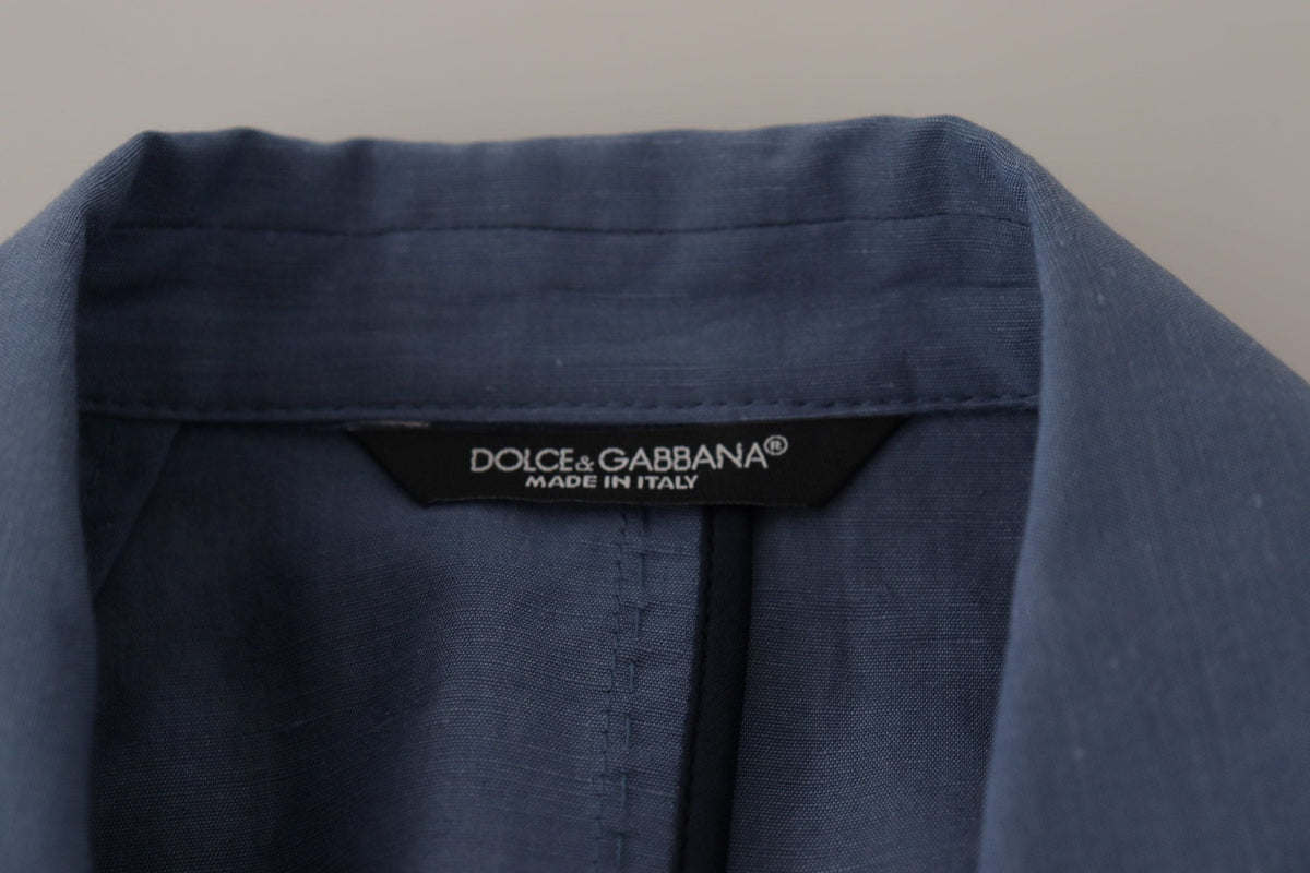 Chaqueta elegante de lino con botonadura sencilla de Dolce &amp; Gabbana