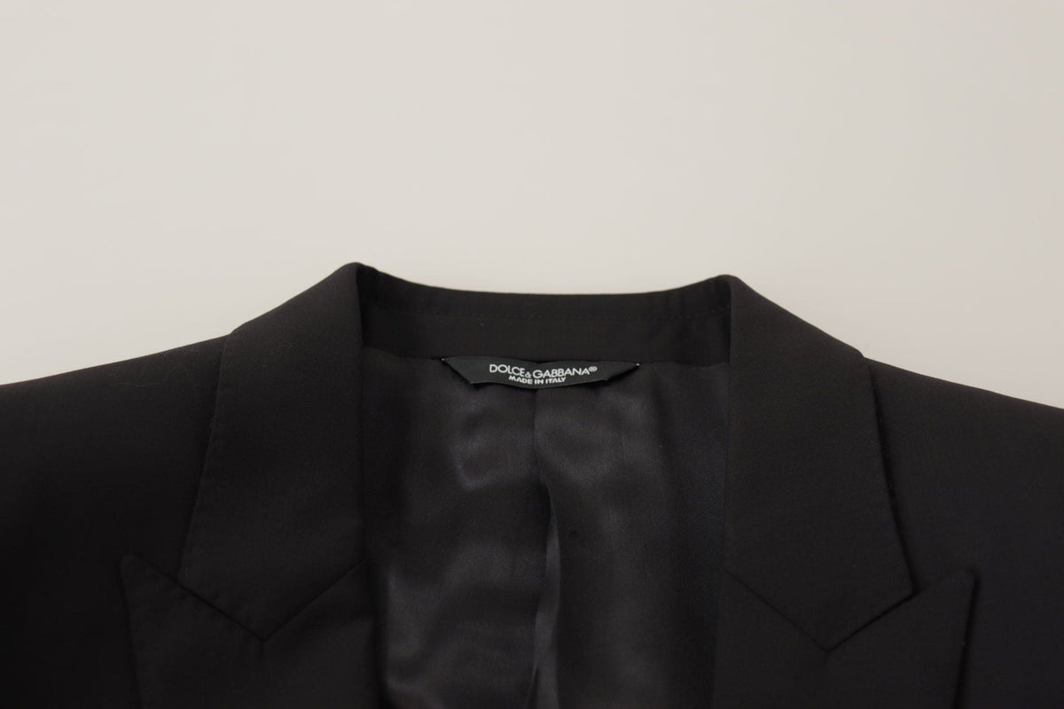 Veste blazer noire élégante à coupe slim Dolce &amp; Gabbana