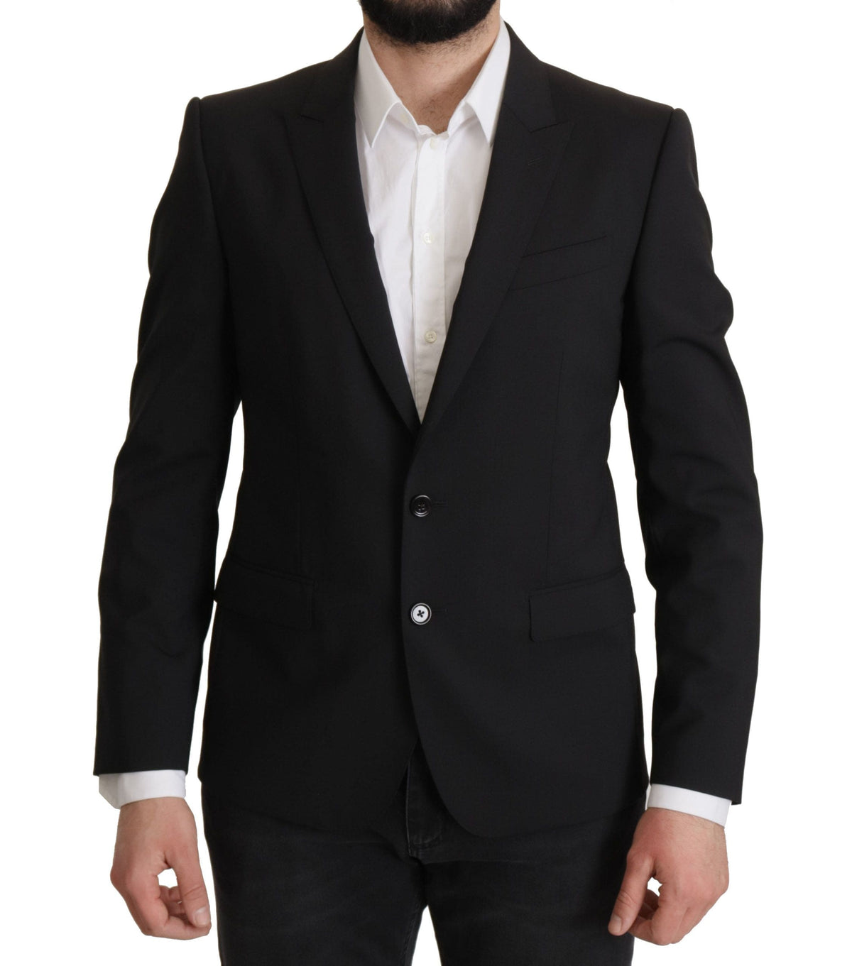 Veste blazer noire élégante à coupe slim Dolce &amp; Gabbana