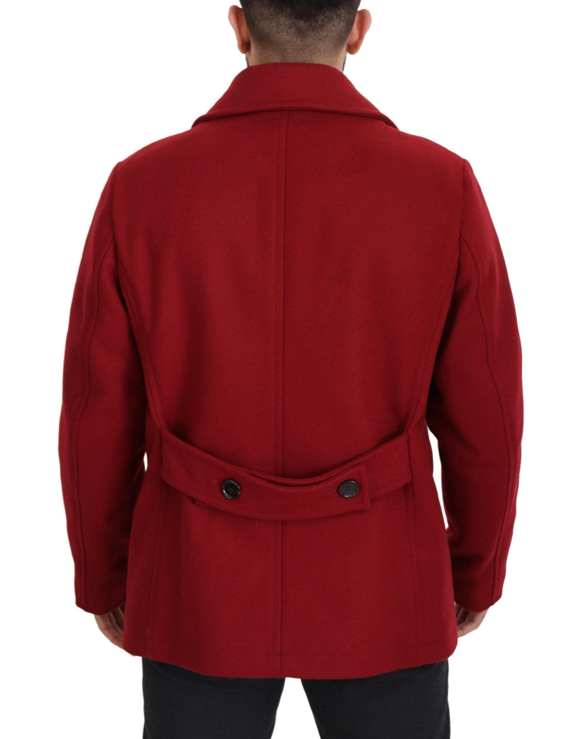 Veste croisée en laine rouge élégante Dolce &amp; Gabbana