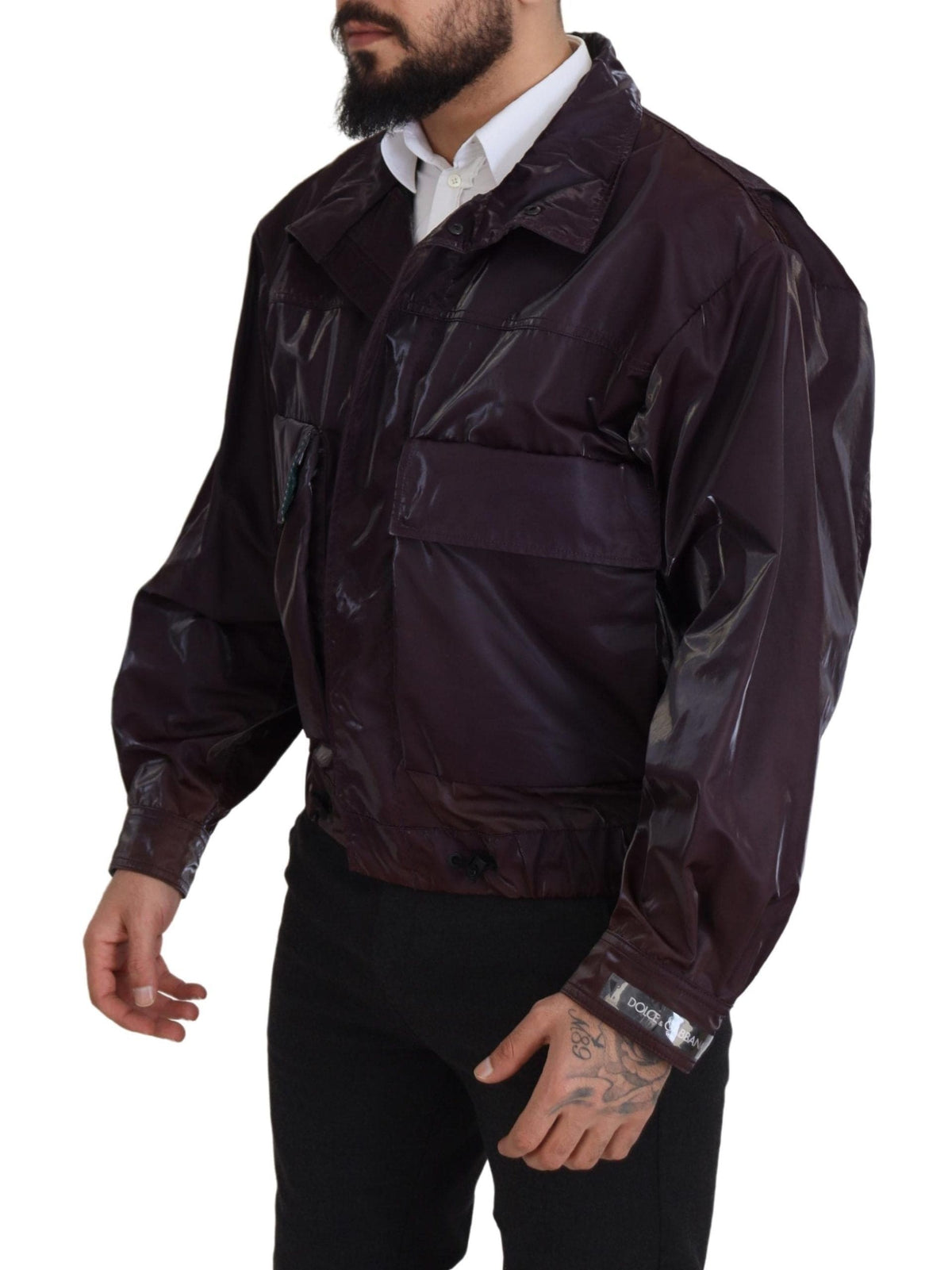 Chaqueta biker elegante color morado de Dolce &amp; Gabbana