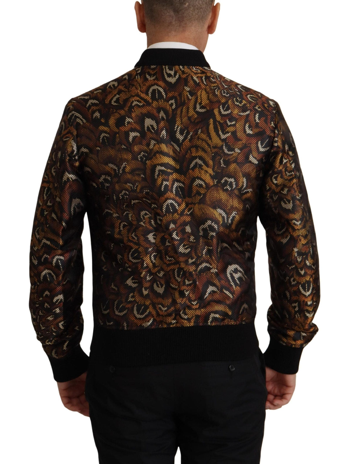 Veste blouson marron élégante Dolce &amp; Gabbana