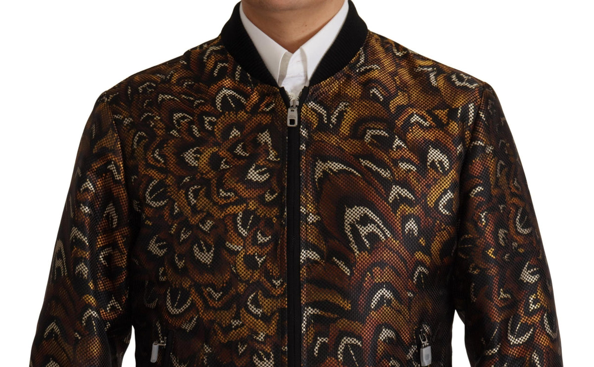 Veste blouson marron élégante Dolce &amp; Gabbana