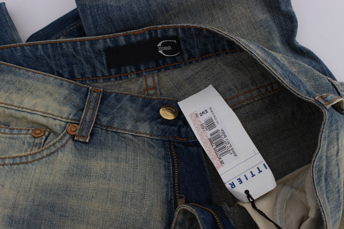 Jean slim bootcut bleu élégant Cavalli