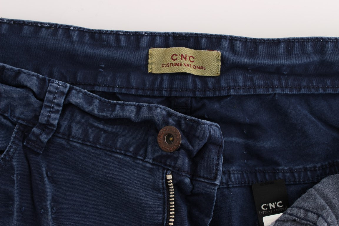 Costume National Chic Jean coupe régulière bleu denim