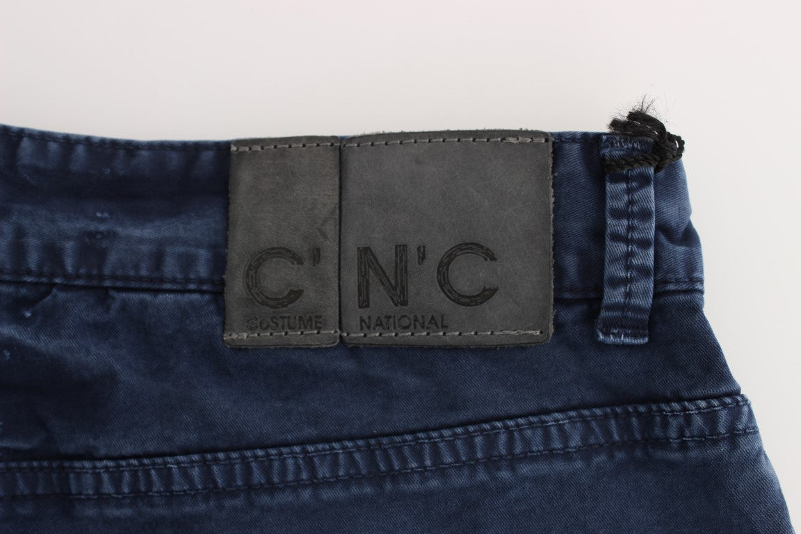 Costume National Chic Jean coupe régulière bleu denim