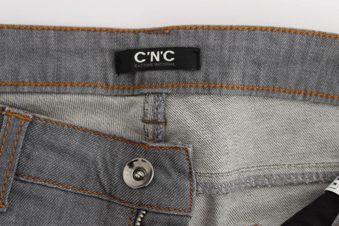 Costume National Élégant Gris Coupe Régulière Jeans