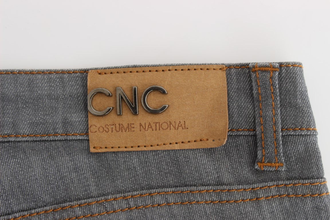 Costume National Élégant Gris Coupe Régulière Jeans