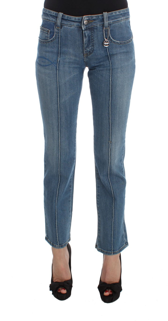 Costume National Chic Slim Fit Blue Jeans pour la femme moderne