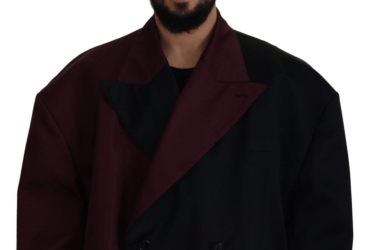 Veste croisée bordeaux élégante Dolce &amp; Gabbana