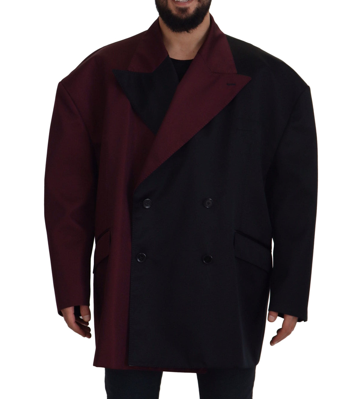 Veste croisée bordeaux élégante Dolce &amp; Gabbana