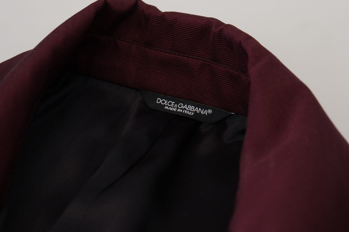 Veste croisée bordeaux élégante Dolce &amp; Gabbana