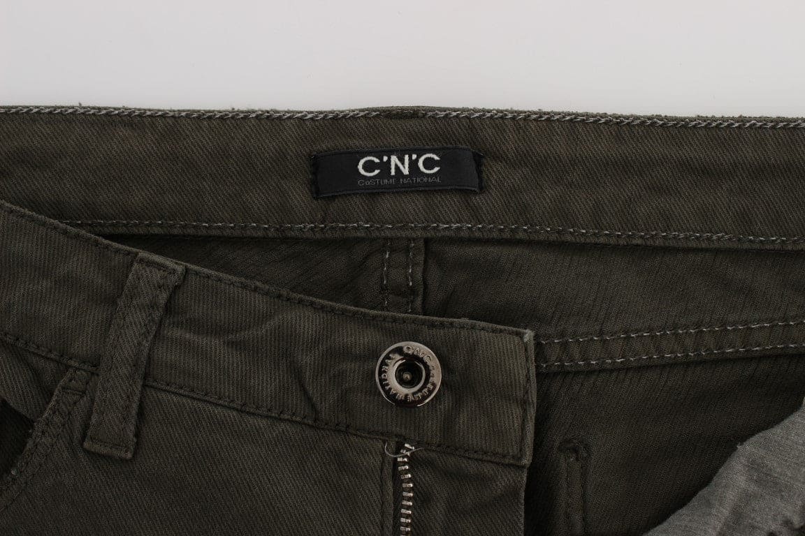 Costume National Chic Slim Fit Jeans Vert Coton