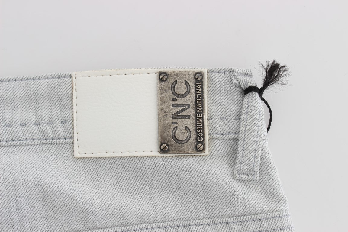 Costume National Chic Gris Slim Fit Designer Jeans