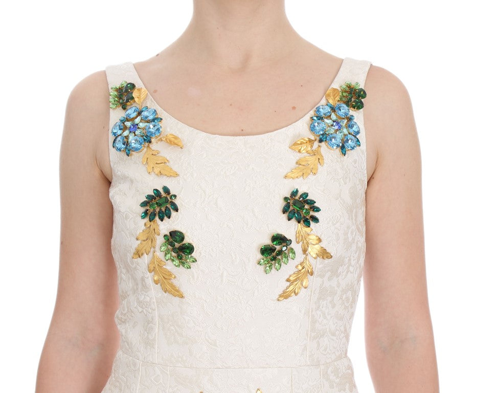 Robe fourreau élégante en brocart fleuri Dolce &amp; Gabbana