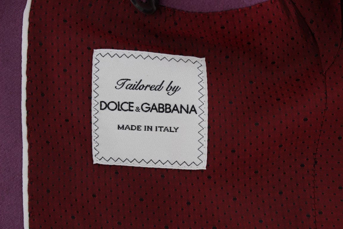 Blazer élégant en mélange de cachemire et de soie violet Dolce &amp; Gabbana