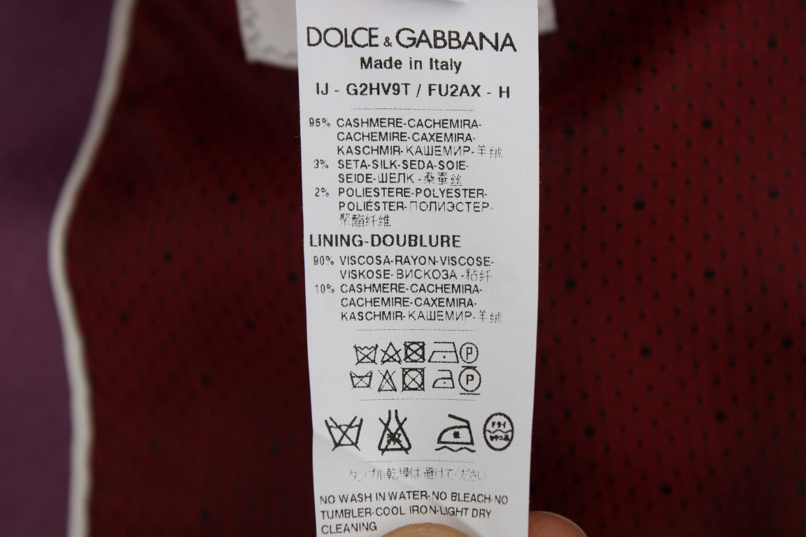 Blazer elegante de mezcla de seda y cachemira en color morado de Dolce &amp; Gabbana