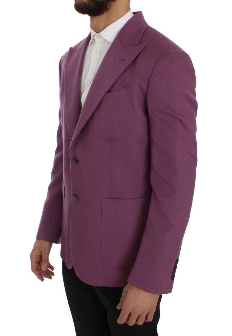 Blazer élégant en mélange de cachemire et de soie violet Dolce &amp; Gabbana