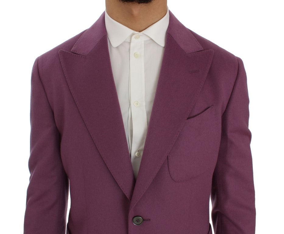 Blazer élégant en mélange de cachemire et de soie violet Dolce &amp; Gabbana