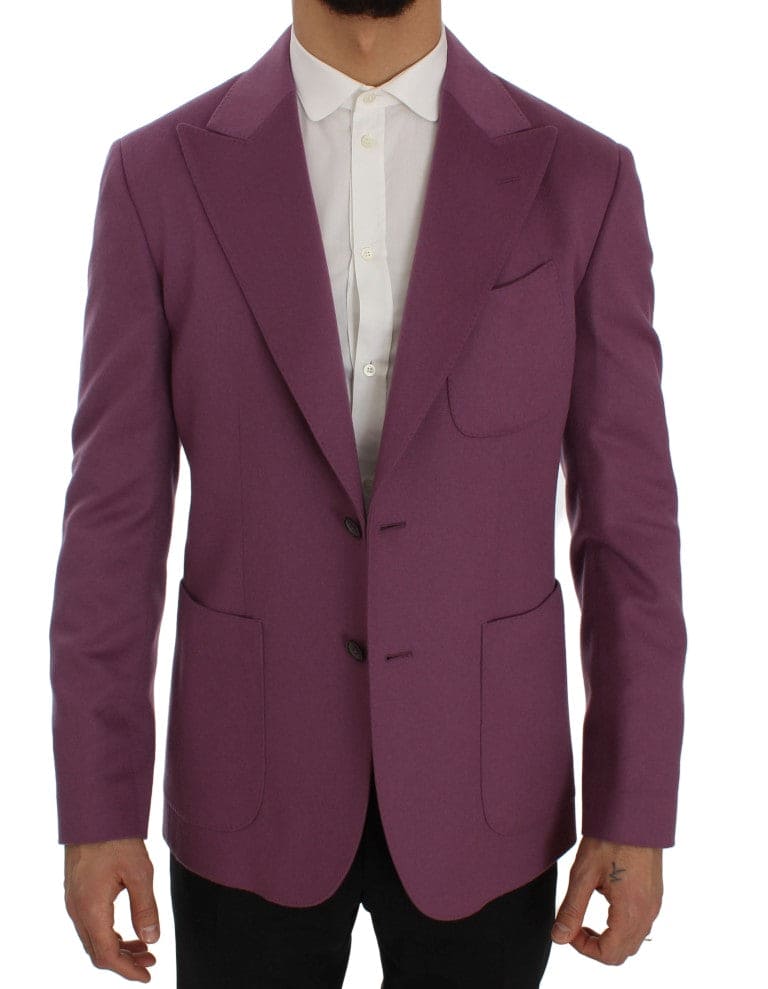 Blazer élégant en mélange de cachemire et de soie violet Dolce &amp; Gabbana