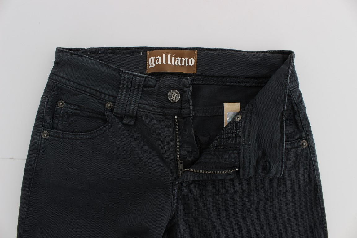 Jean slim bootcut élégant en denim John Galliano