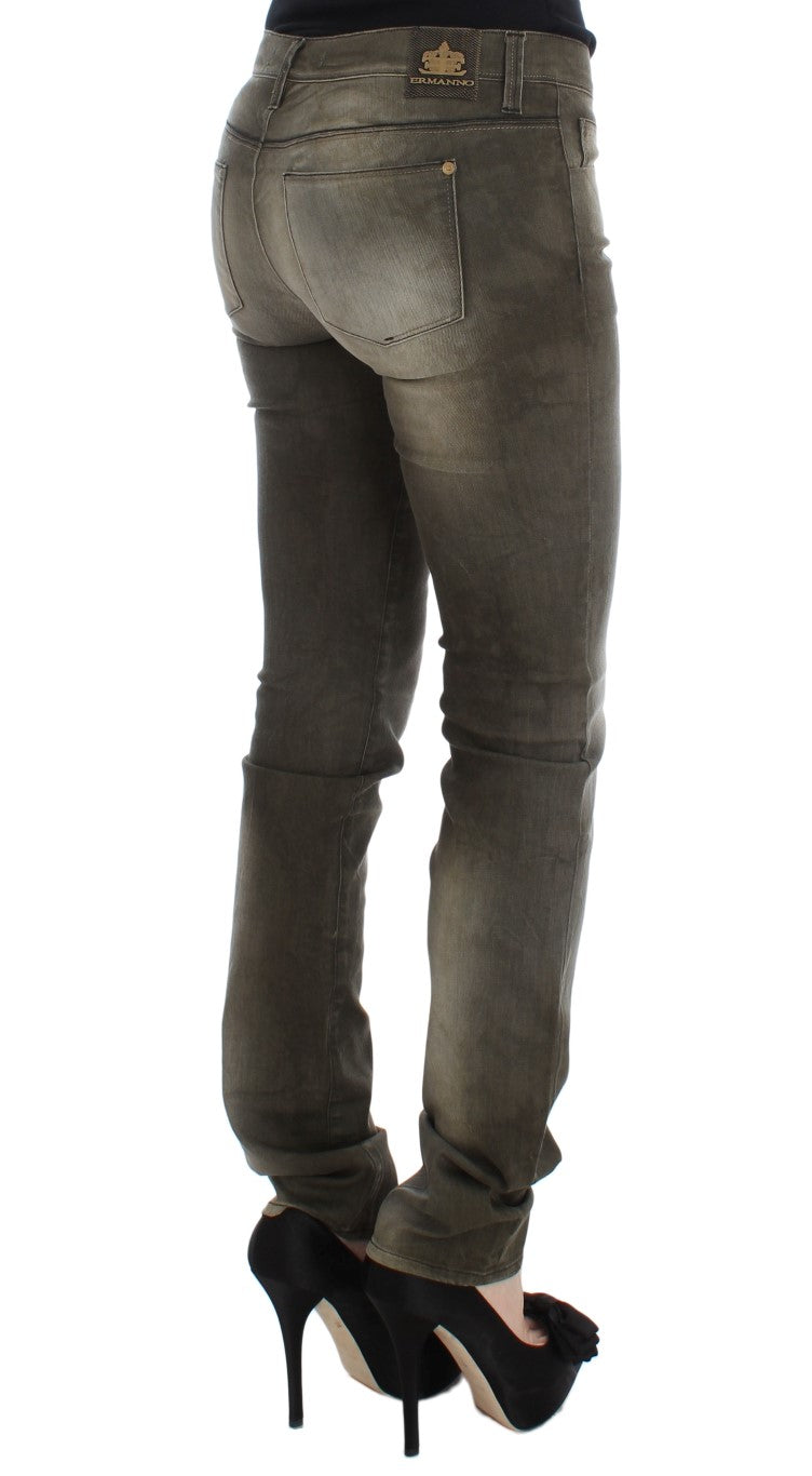 Ermanno Scervino Chic Gray Slim Fit Italian Denim