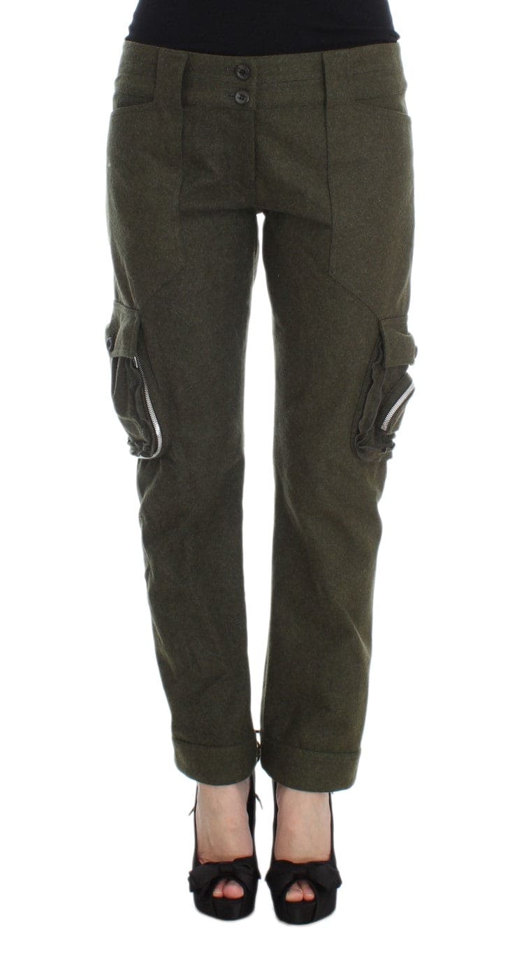 Pantalon cargo vert chic Ermanno Scervino pour un style sans effort