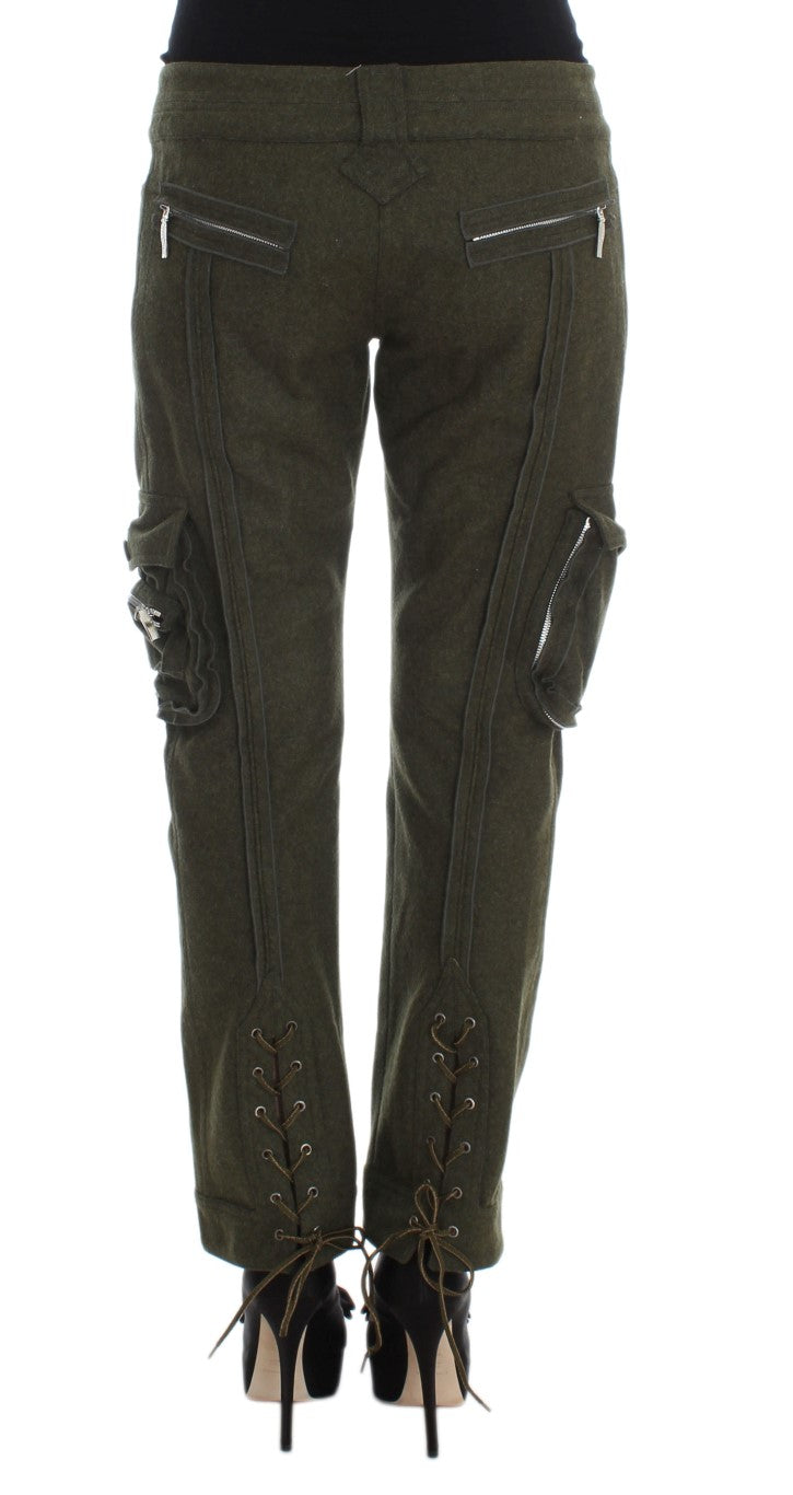 Pantalon cargo vert chic Ermanno Scervino pour un style sans effort