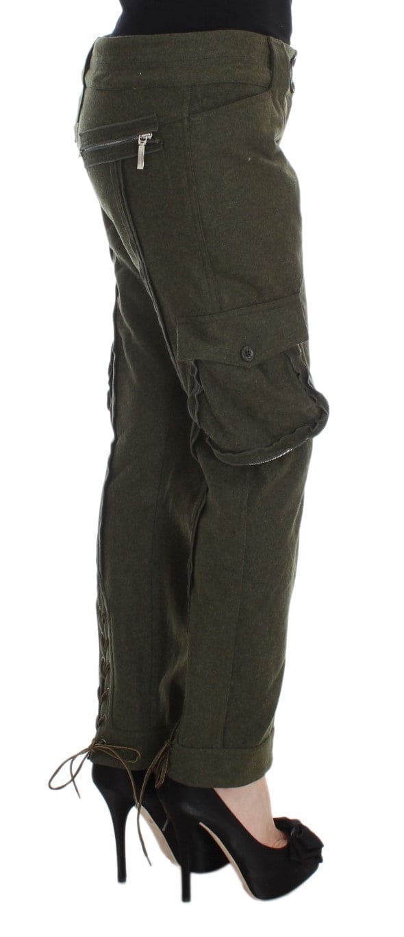 Pantalon cargo vert chic Ermanno Scervino pour un style sans effort