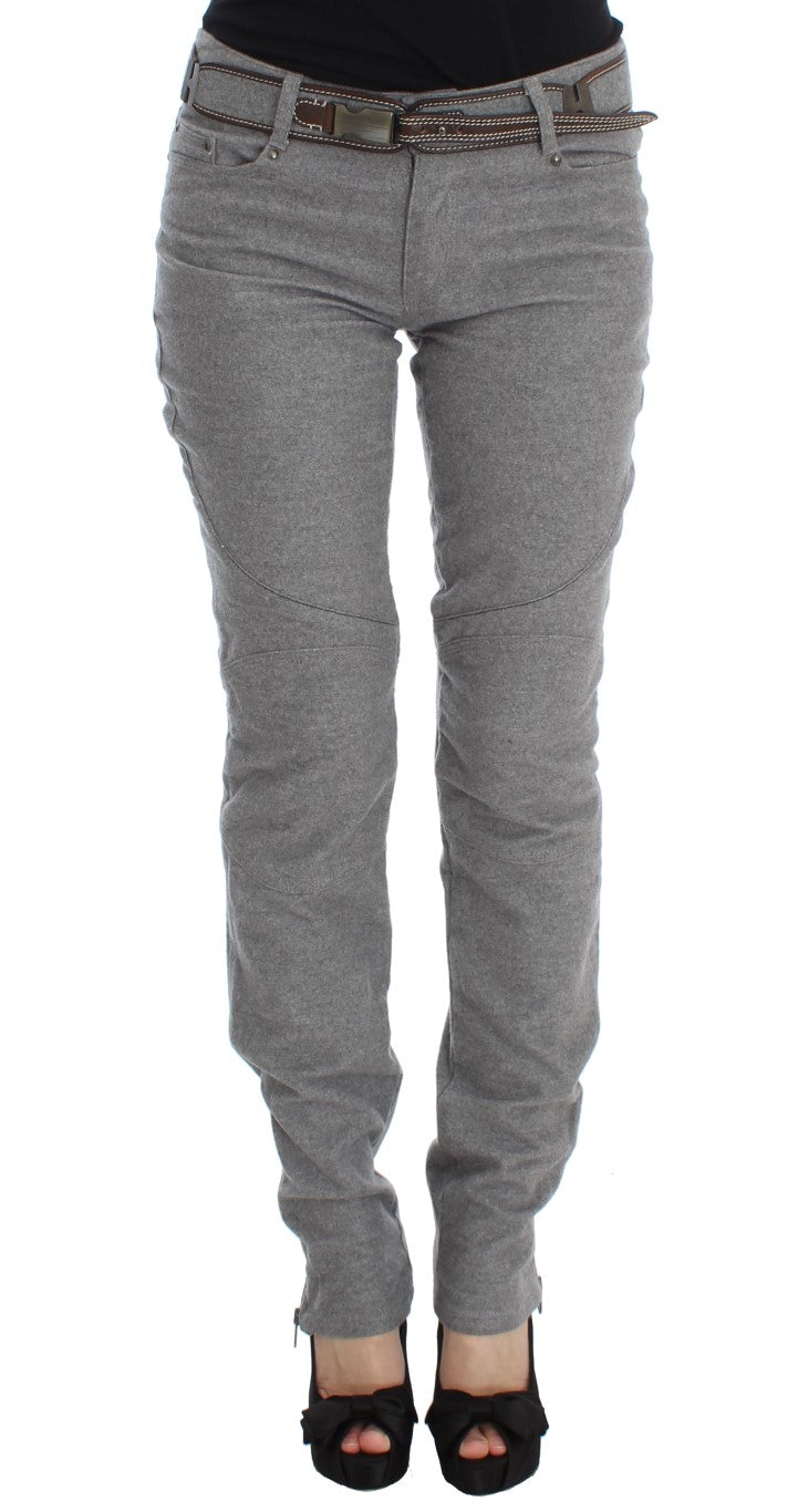 Ermanno Scervino Pantalon chic décontracté en coton gris