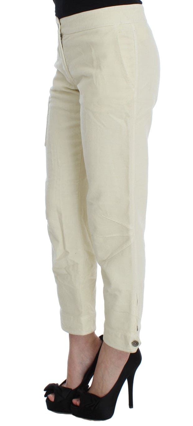 Ermanno Scervino Pantalon Capri Court Chic Beige