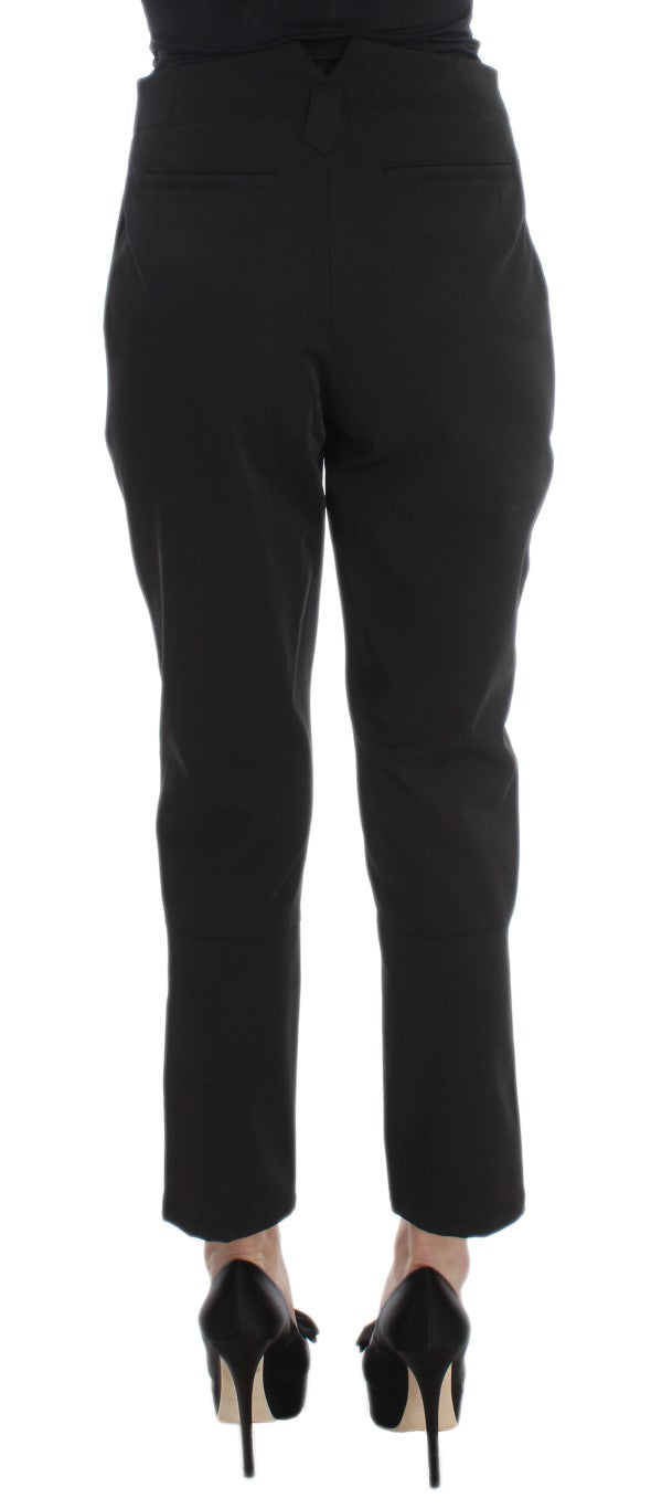 Ermanno Scervino Elegantes pantalones capri recortados en negro