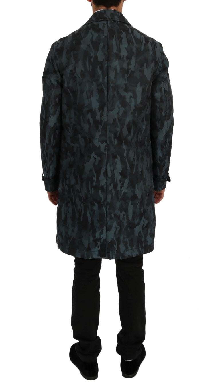 Trench-coat camouflage bleu Dolce &amp; Gabbana Elegance