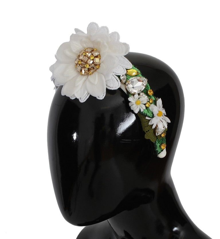 Diadema de lujo con cristales y girasoles de Dolce &amp; Gabbana