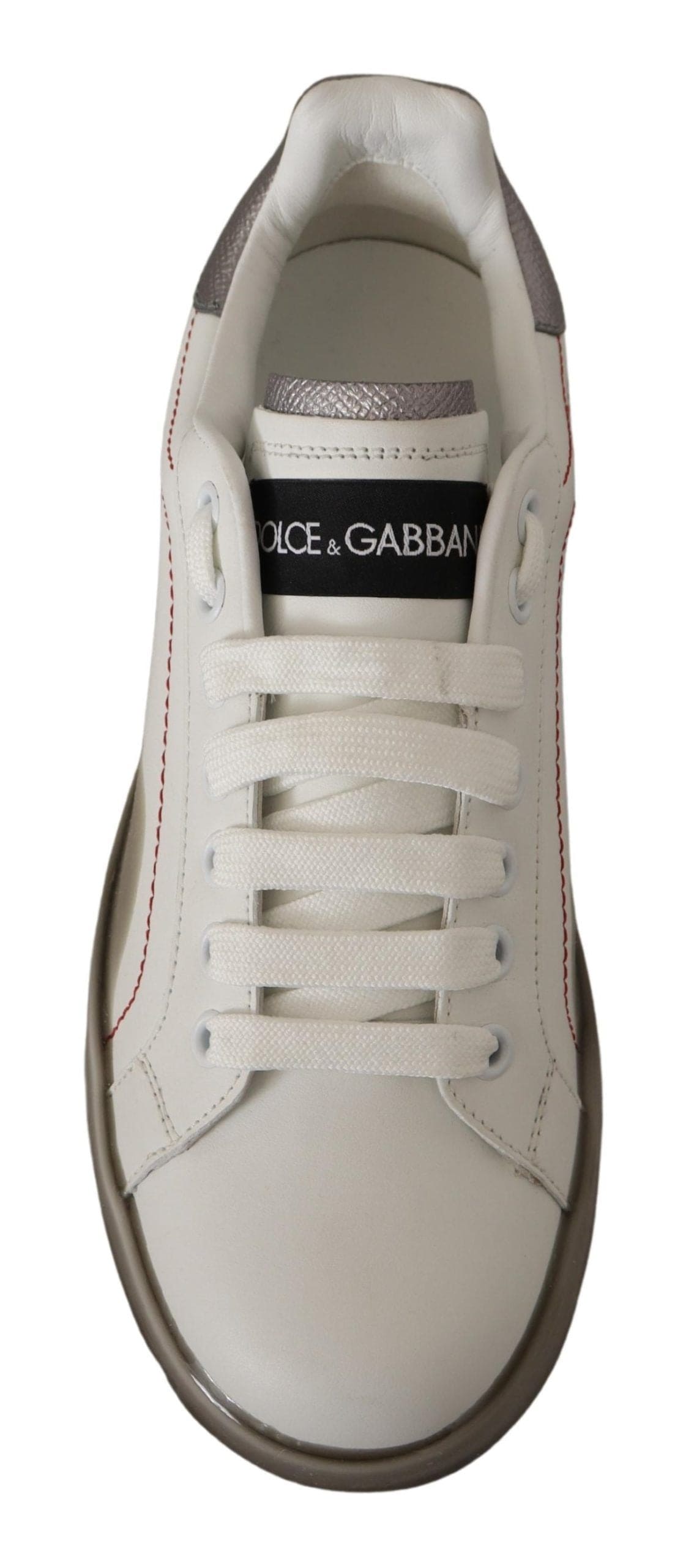 Zapatillas elegantes de piel blanca de Dolce &amp; Gabbana