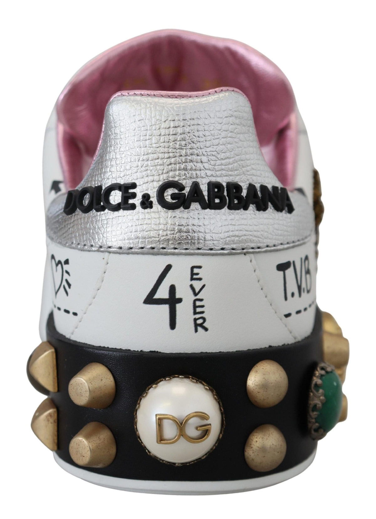 Baskets en cuir chic Queen Crown de Dolce &amp; Gabbana