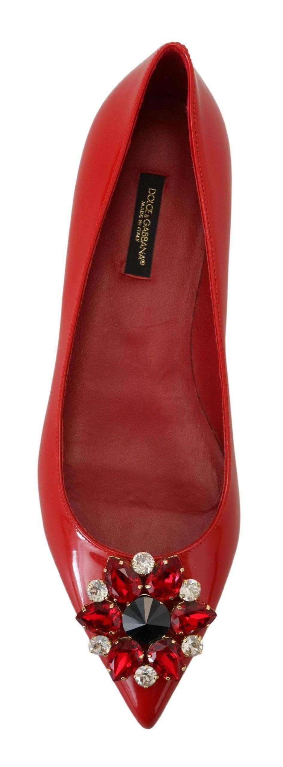 Mocassins en daim rouge et cristaux Dolce &amp; Gabbana - Une élégance exquise