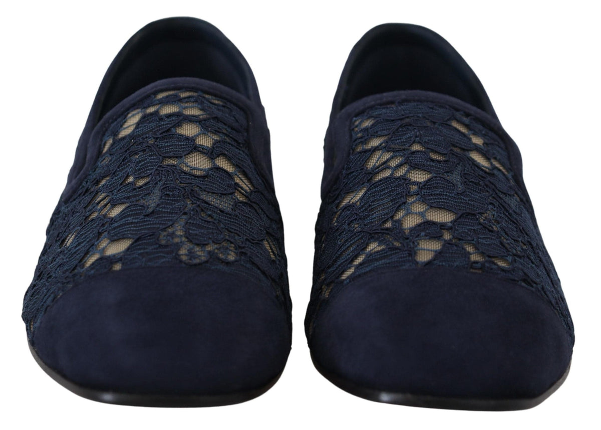 Mocassins plats bleus élégants Dolce &amp; Gabbana - Summer Chic