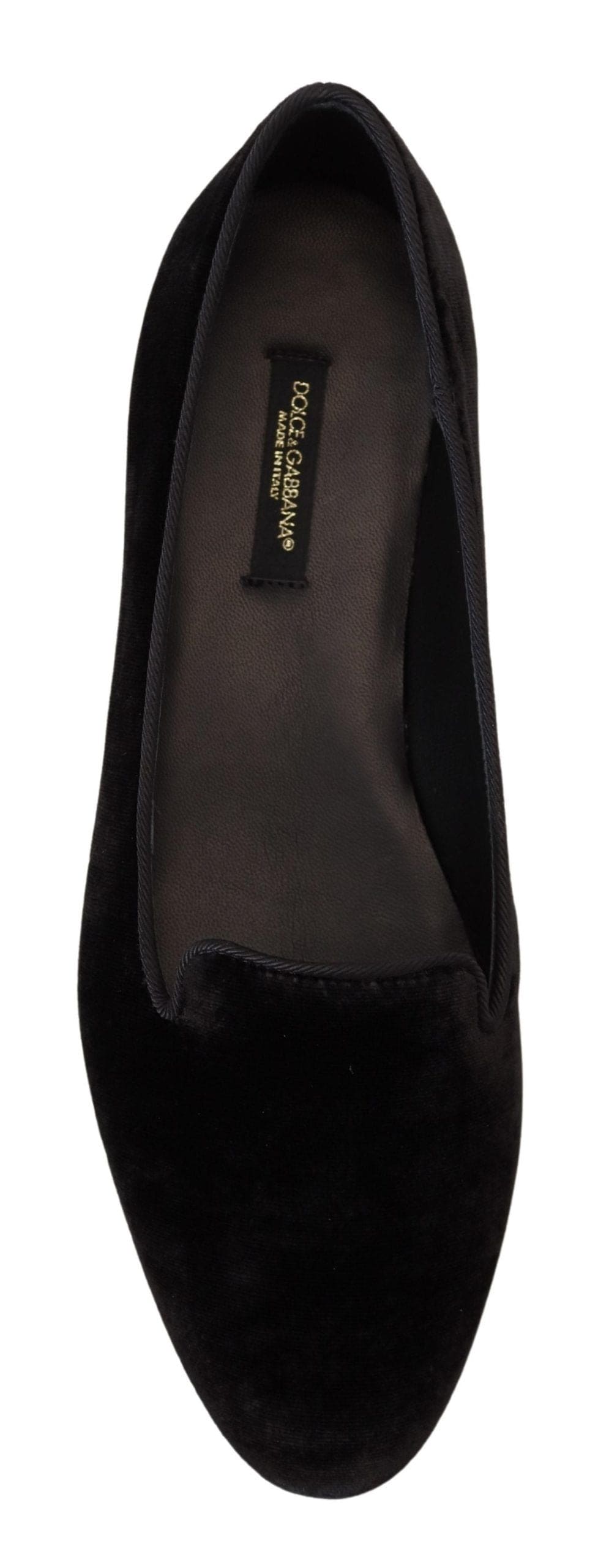 Mocassins élégants en soie mélangée noire Dolce &amp; Gabbana