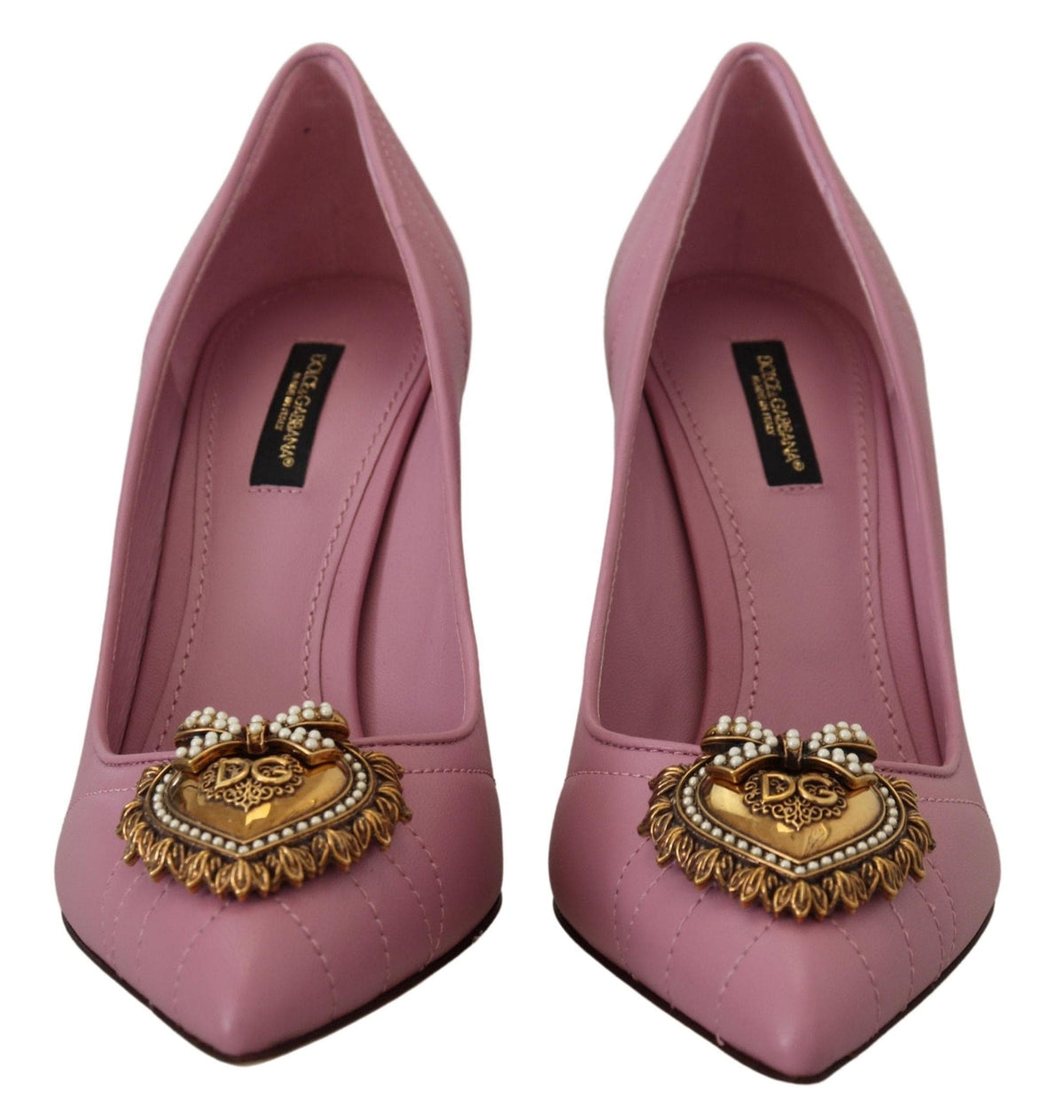 Tacones de piel Devotion de Dolce &amp; Gabbana en color rosa