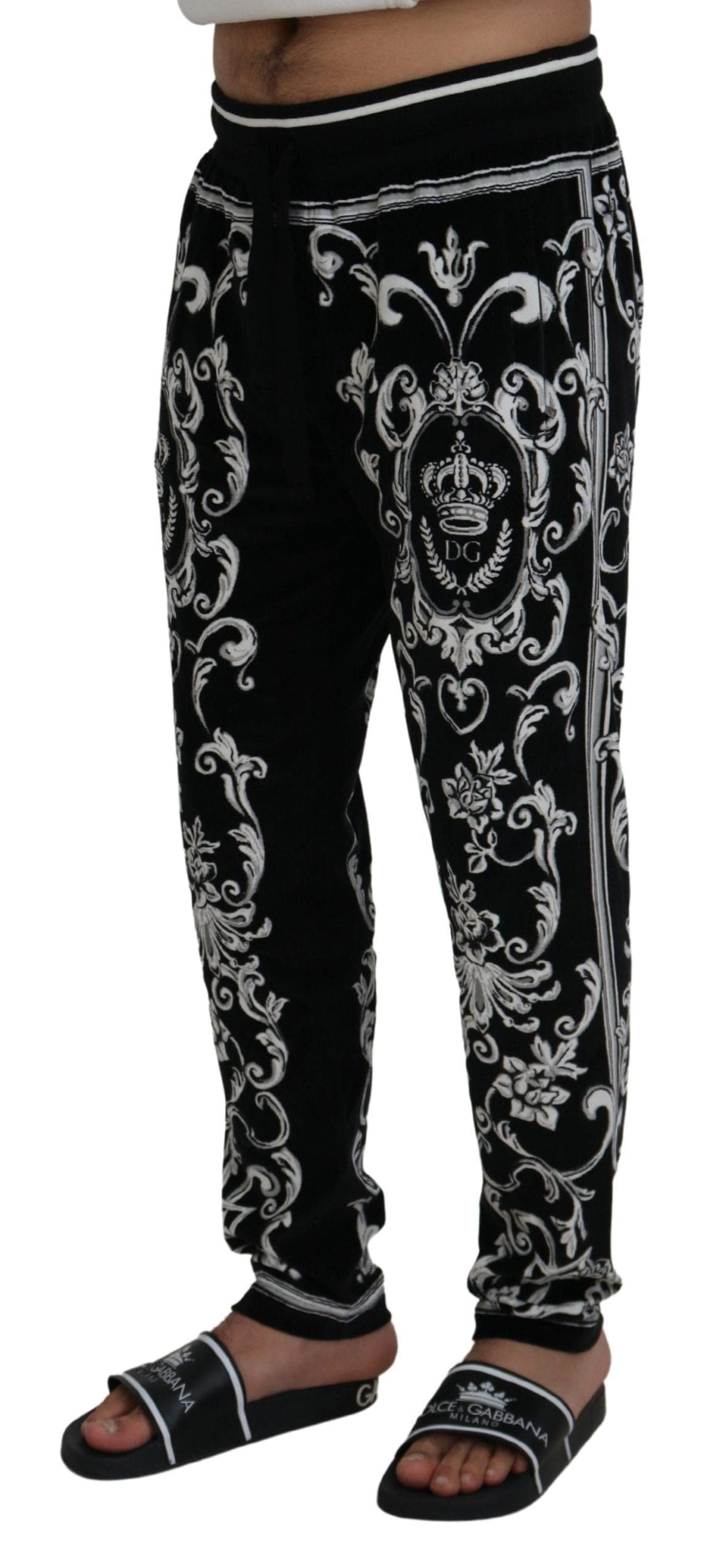 Pantalon de survêtement décontracté à motifs baroques Dolce &amp; Gabbana