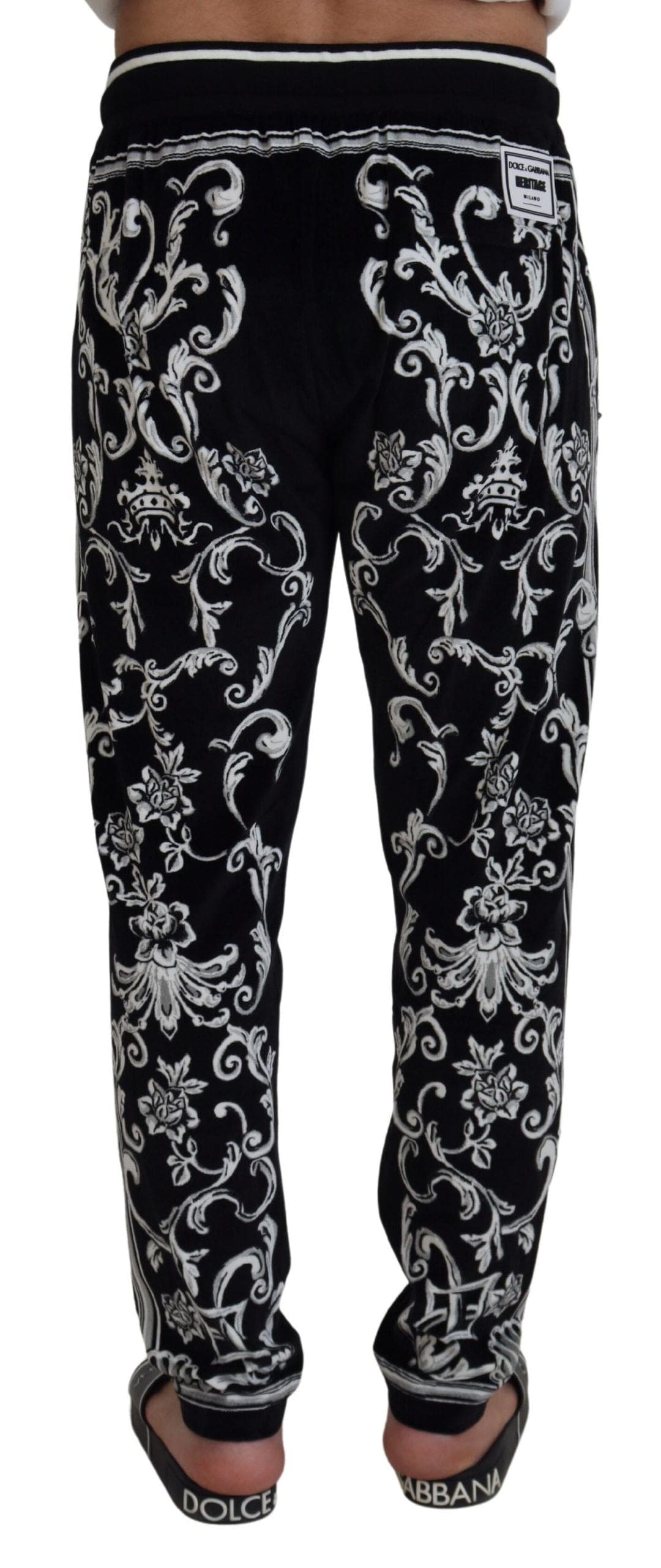 Pantalon de survêtement décontracté à motifs baroques Dolce &amp; Gabbana